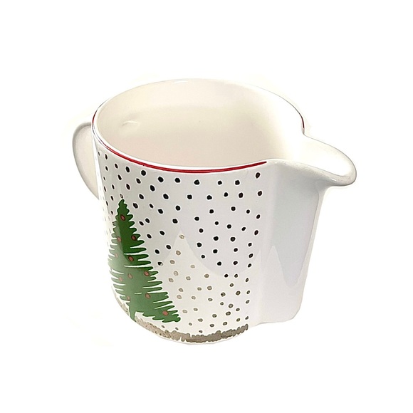 Vintage Waechtersbach Ceramic Pitcher with Christmas Tree in Snow Graphic - Picture 7 of 9